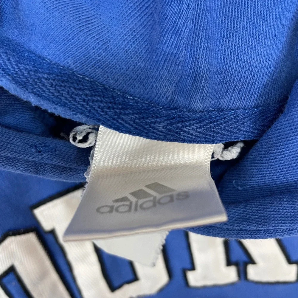 Adidas Duke Mens L Blue NCAA Blue Devils Embroidered Pullover Sweatshirt FAIR